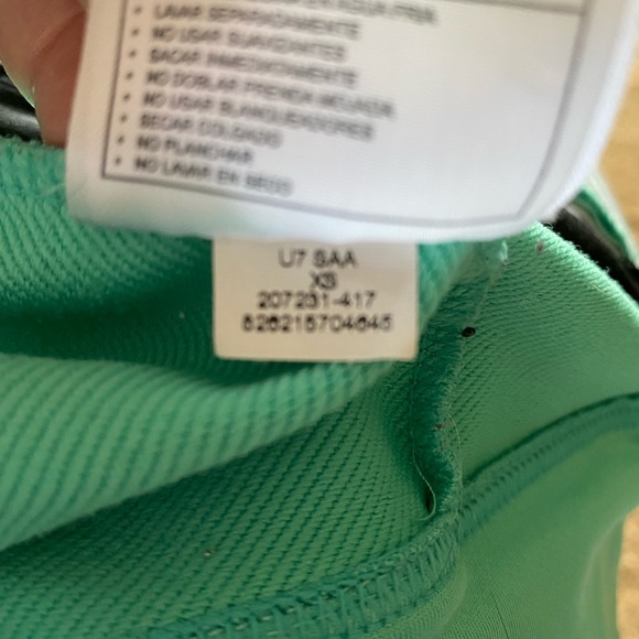 Nike crop jacket, L/S, zip front, fitted, detail green, black, white XS Vintage - Picture 7 of 8